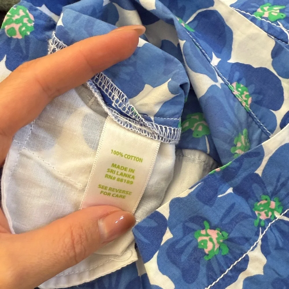 C11 Lilly Pulitzer‎ Callahan Shorts Blue Pansy Print